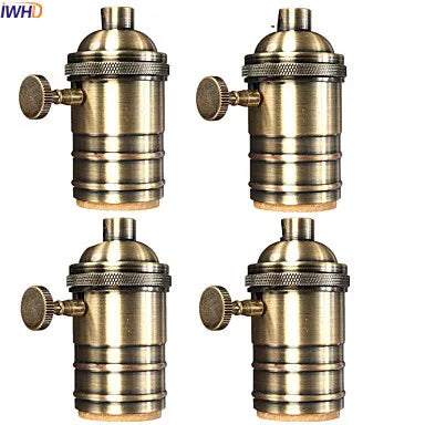 Afralia™ Vintage Edison E27 Lamp Holder Base With Switch Socket Bulb Holder 110-220v