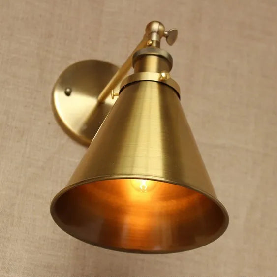 Afralia™ Industrial Vintage Brass Loft Wall Sconce Retro Edison Light Fixture