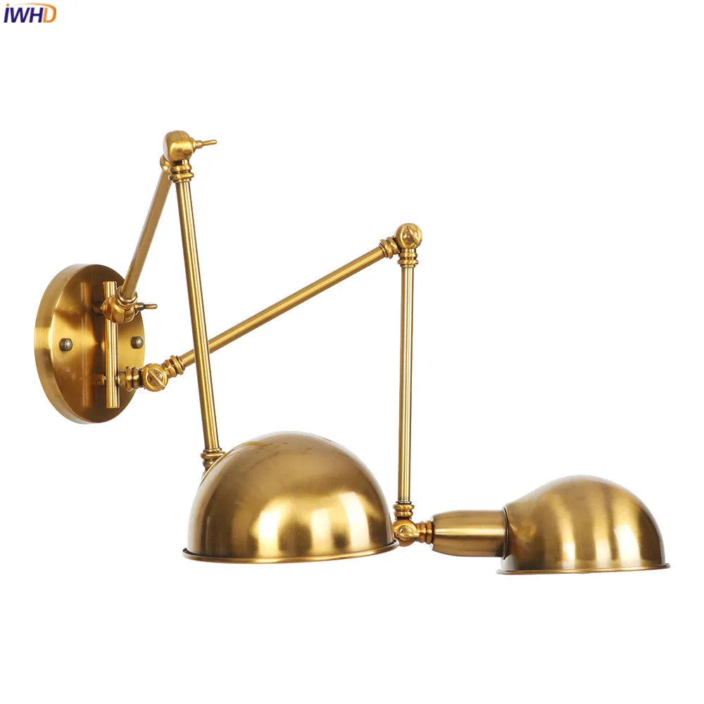 Afralia™ Adjustable Arm LED Wall Sconce - Retro Loft Industrial Long Arm Wall Lamp
