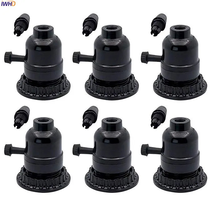 Afralia™ E27 Socket Lamp Holder With Switch 110-220V Base Vintage Homekit