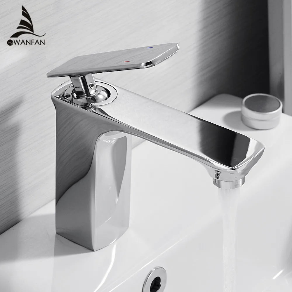 Afralia™ Chrome Basin Faucet Mixer Single Handle Hot Cold Tap Wash Deck 9920L