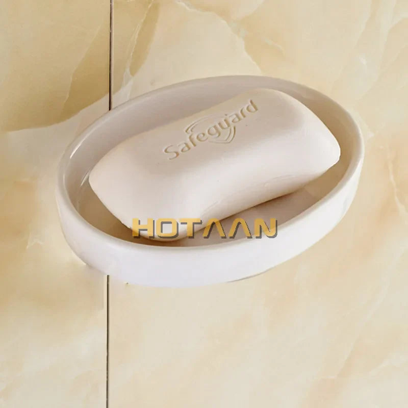 Afralia™ Ceramic Soap Dish Bathroom Accessory Holder Home Decor Bath YT-7102