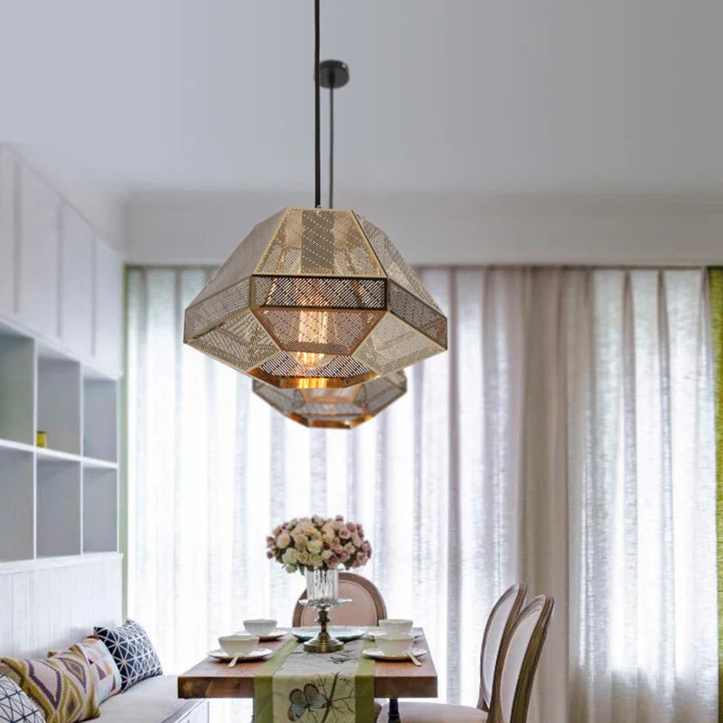 Afralia™ LED Pyramid Pendant Lamp: Modern Diamond Drop Light for Bedroom & Restaurant