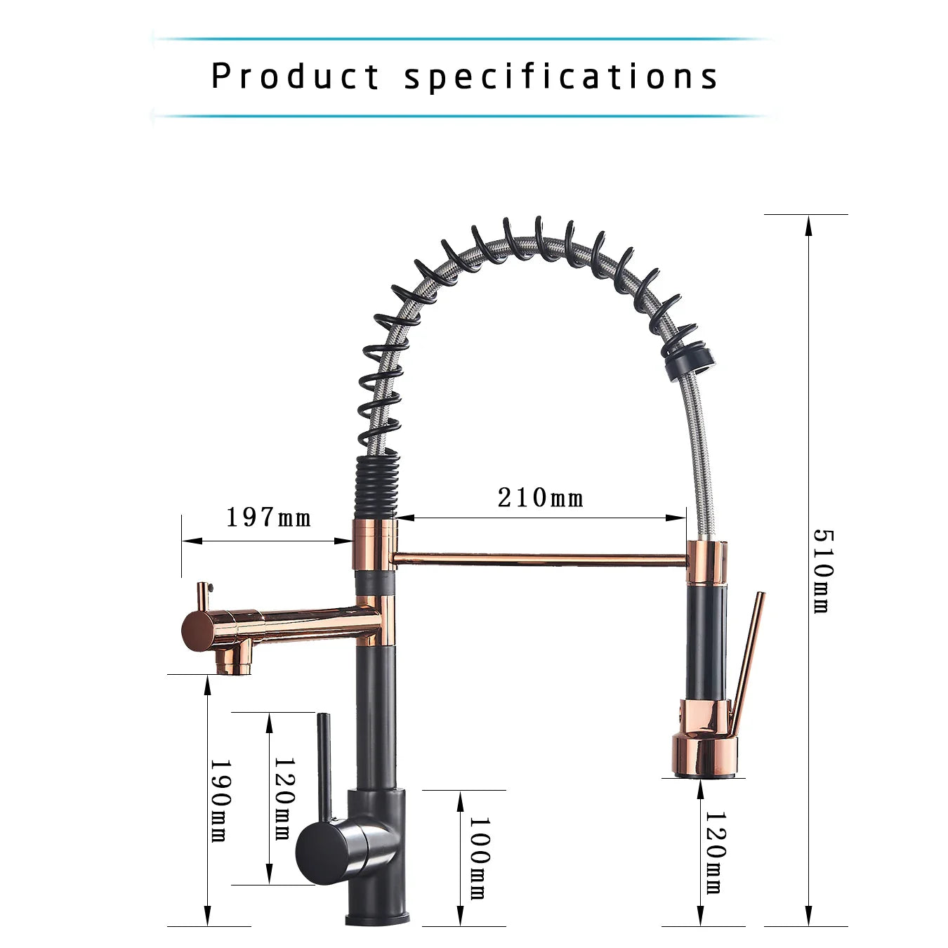 Afralia™ Spring Pull Down Kitchen Faucet with Dual Spout Mixer Tap