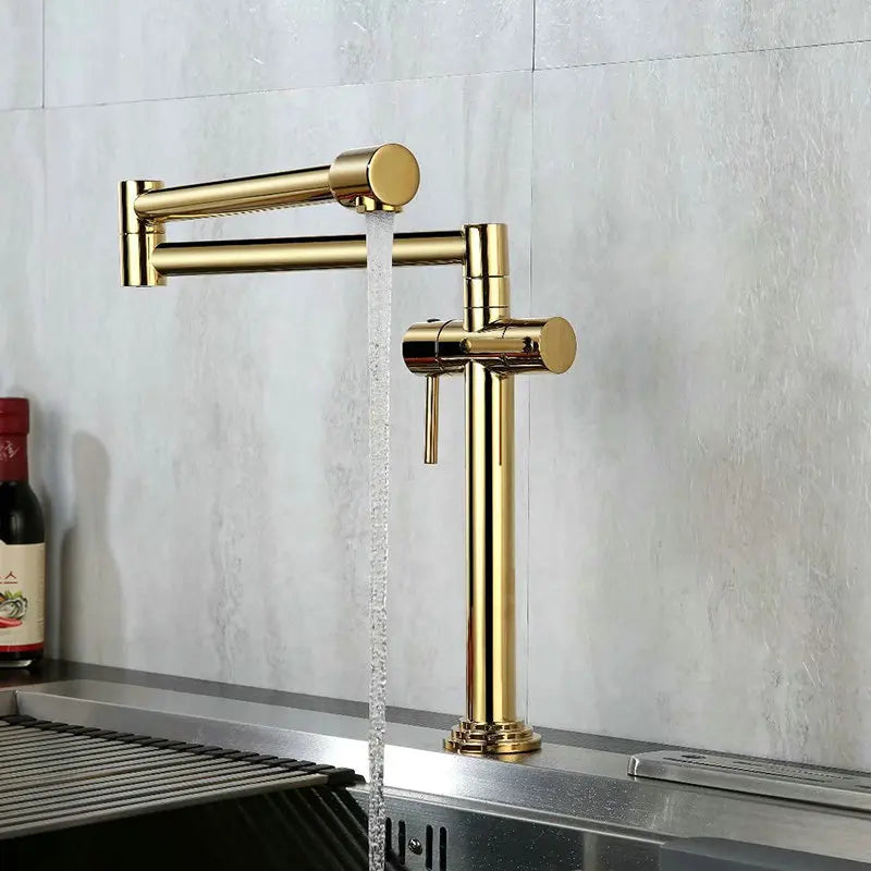 Afralia™ Kitchen Faucet: Solid Brass Deck Mounted Sink Mixer in Multiple Finishes