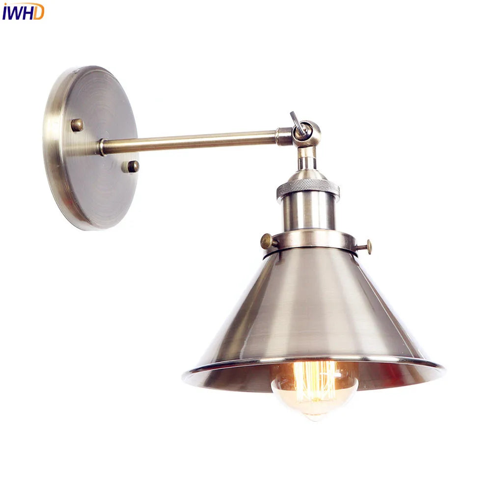 Afralia™ Brass Edison Wall Light Vintage Bathroom Mirror Loft Sconce Industrial Home Lighting