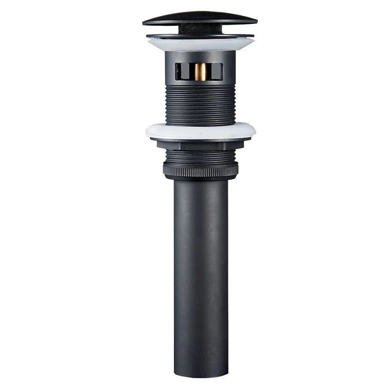 Afralia™ Brass Black Pop Up Drain Stopper with Overflow for Vessel Sink