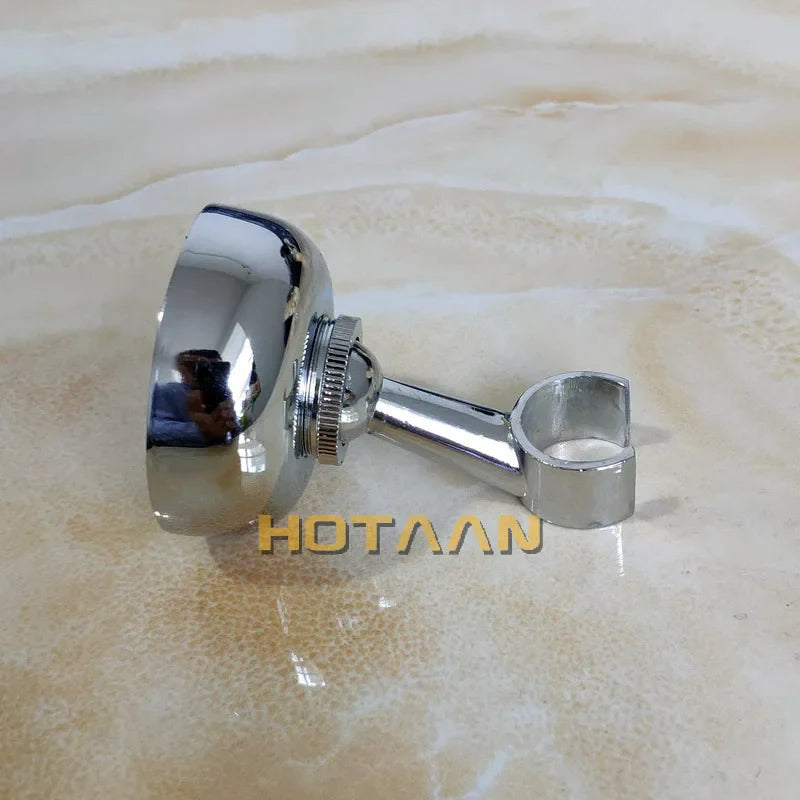 Afralia™ Chrome Wall Mount Hand Shower Holder Hook Pedestal Bracket for Bathroom