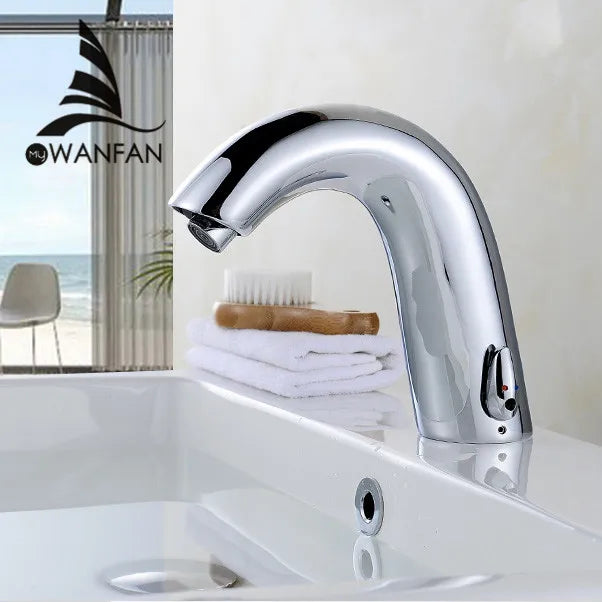 Afralia™ Touchless Sensor Basin Faucet Automatic Infrared Mixer for Bathroom Sink