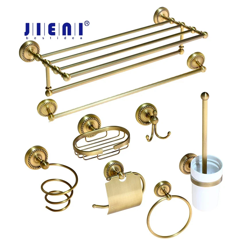 Afralia™ Antique Brass Bathroom Hardware Set-SOAP DISH TOILET HOLDER - ACCESSORY