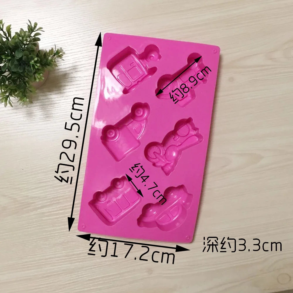 Afralia™ Creative Airplane Car Motorcycle Cake Mould for Kids Birthday Cake Decor