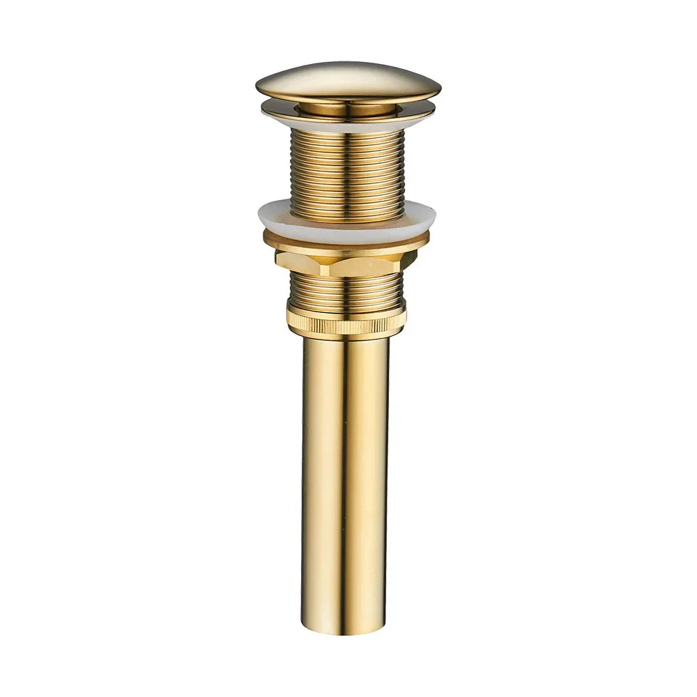 Afralia™ Brass Black Vessel Sink Pop Up Drain Stopper With Overflow – HJ-0618H