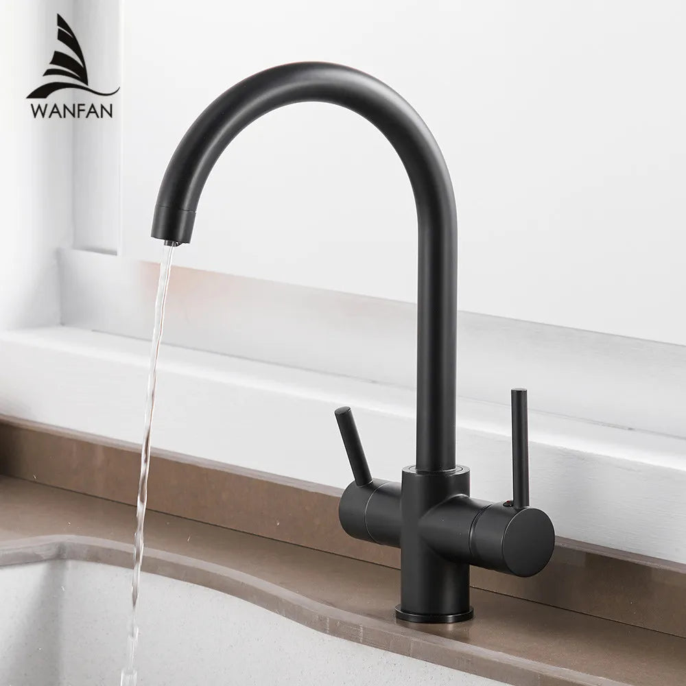 Afralia™ Drinking Water Filter Faucet Kitchen Sink Tap Mixer for Pure, Fresh Water