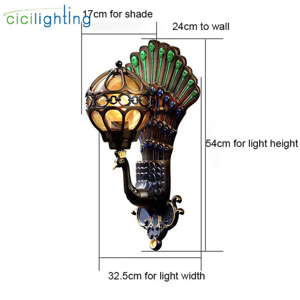 Afralia™ Aluminum Globe Glass Wall Lamp: Vintage Waterproof Sconce for Home Stairway