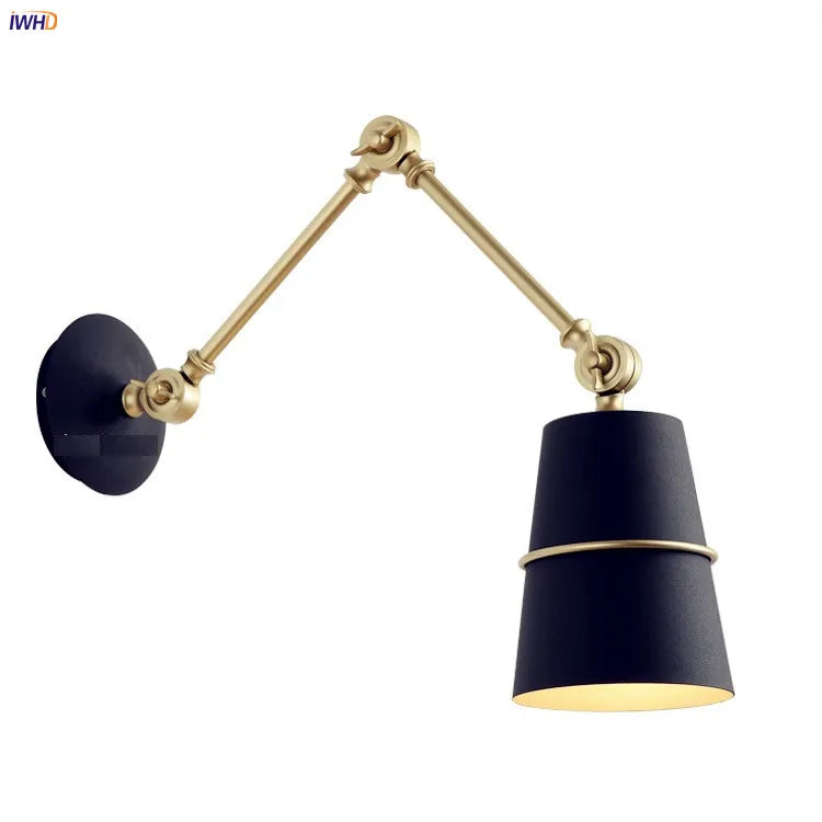 Afralia™ Nordic Swing Arm Wall Lamp | Modern Home Lighting for Living Room & Bedroom