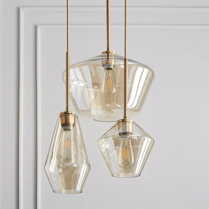 Afralia™ Modern Glass Pendant Light - LED Hanging Lamp for Kitchen, Restaurant, Living Room