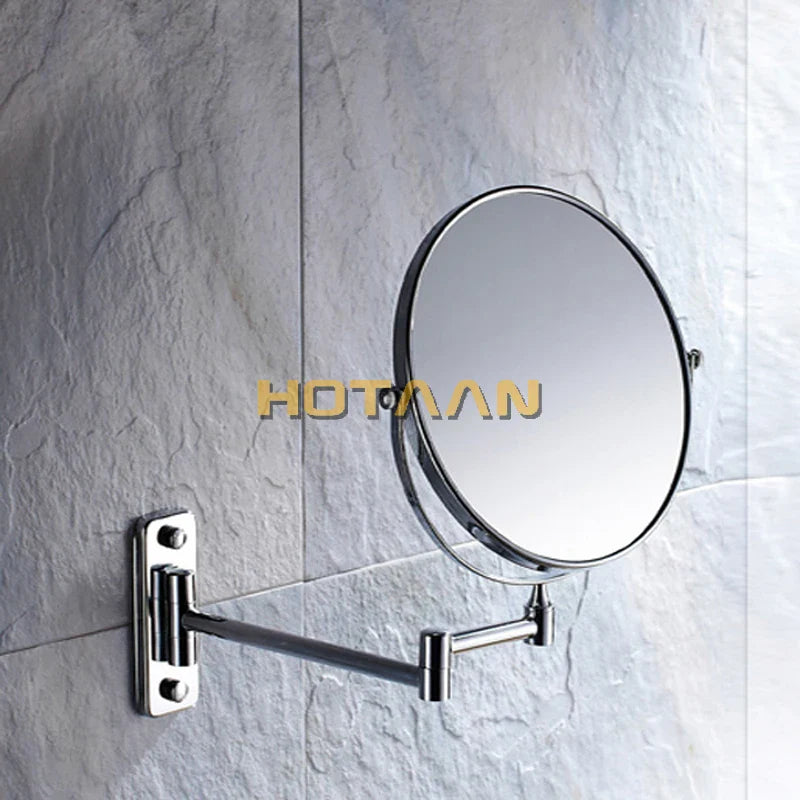 Afralia™ Stainless Steel 8 Inch Double Cosmetic Mirror for Oral Hygiene and Shaving