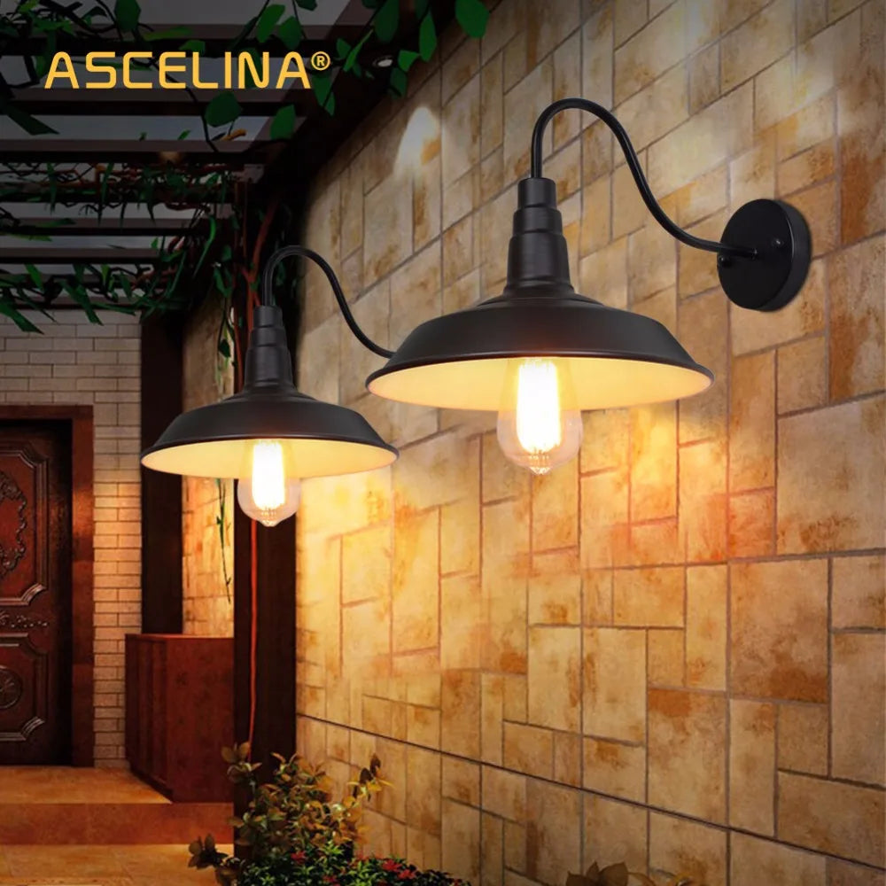 Afralia™ Loft Industrial Vintage LED Wall Lamp for Restaurant Living Room