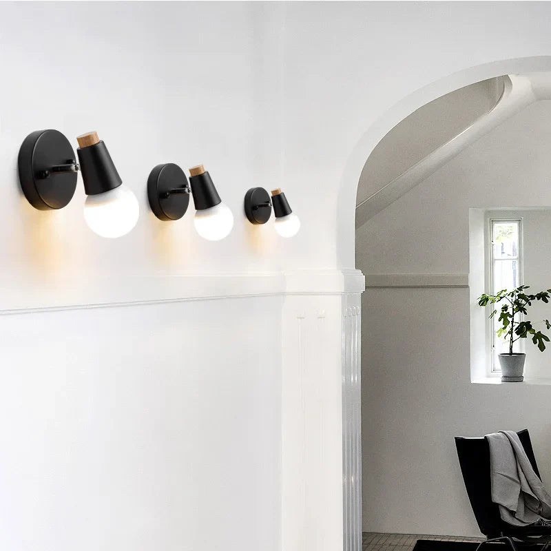 Afralia™ Modern Deer Antlers LED Wall Light Black White Solid Wood Novelty Animal Wall Lamp