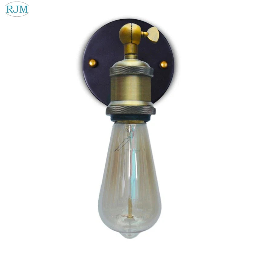Afralia™ Rustic Iron Wall Lights - Vintage Loft Edison Wall Lamps for Bedroom