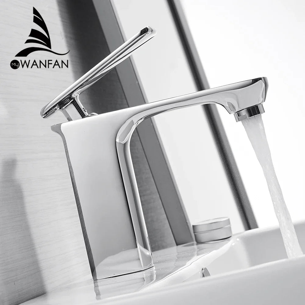 Afralia™ Chrome Basin Faucet Mixer Single Handle Hot Cold Tap Wash Deck 9920L