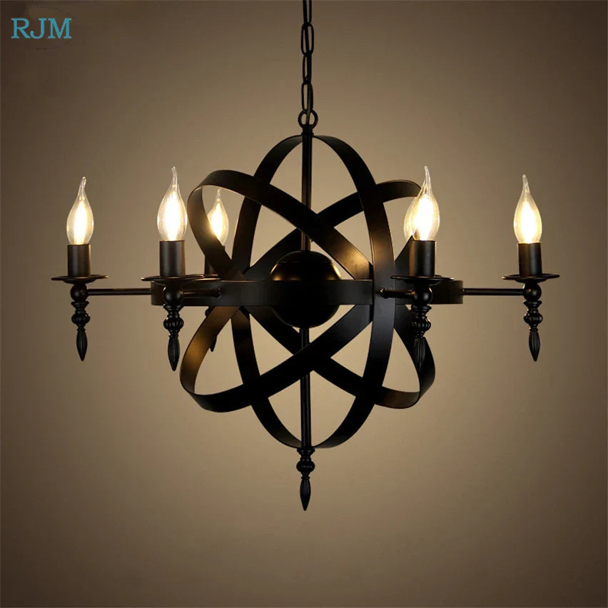 Afralia™ Iron Pendant Light: Vintage Industrial Style for Home, Restaurant, Bar Lighting.