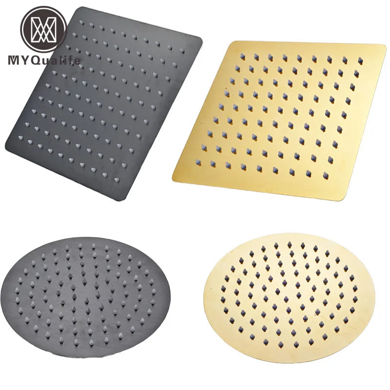 Afralia™ Ultrathin 8/10/12" Rainfall Shower Head, Stainless Steel Bathroom Faucet Upgrade