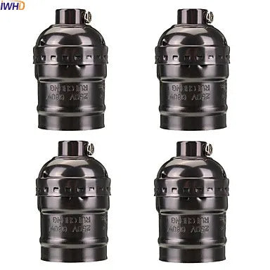 Afralia™ Vintage E27 Aluminum Lamp Holder Base Socket Bulb Holder 110v-220v
