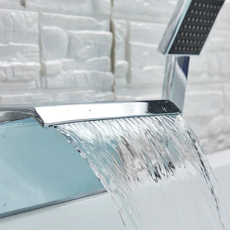 Afralia™ Brass Bathroom Faucet Swivel Spout Vessel Sink Mixer Tap Hot Cold Water