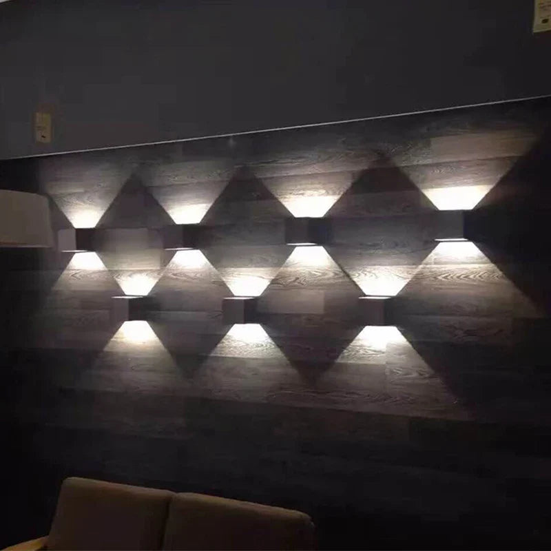 Afralia™ Modern Cube Adjustable 6W LED Wall Lamp Outdoor Waterproof Aluminum Garden Light Sconce