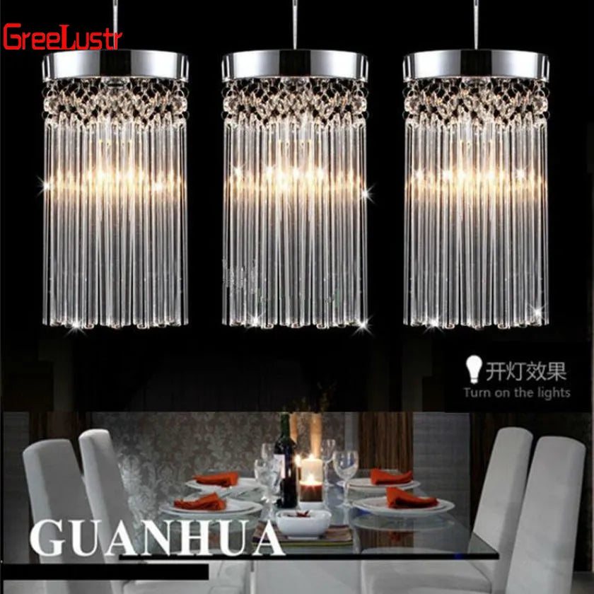 Afralia™ Modern Luster Chandelier LED Crystal Pendant Lamp for Restaurant, Balcony, Aisle