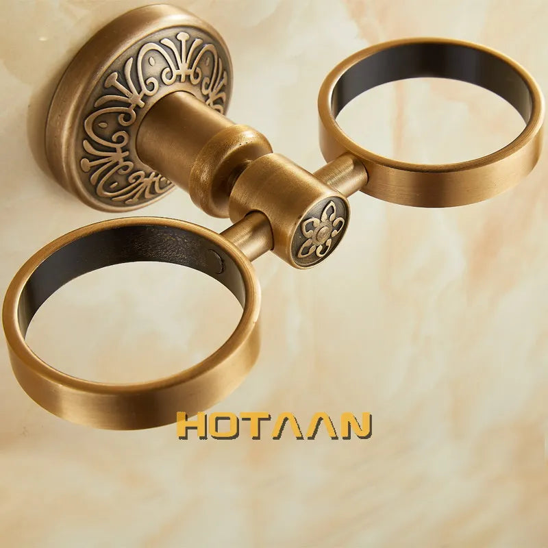 Afralia™ Aluminium Double Tumbler Holder for Bathroom Accessories