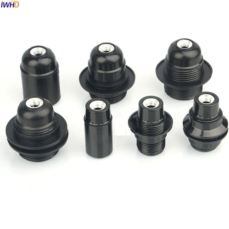 Afralia™ Plastic E27 E14 Socket Bulb Holder 110-220V LED Vintage UL CE