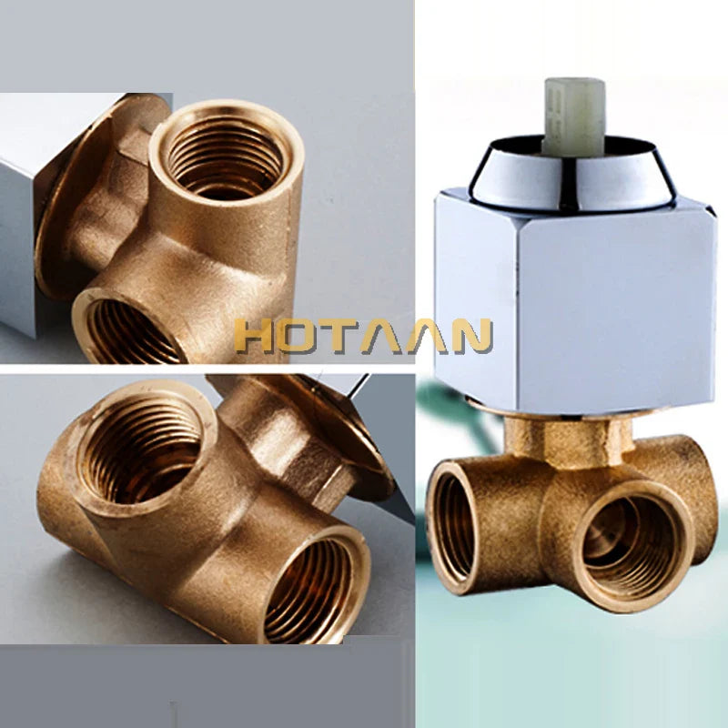 Afralia™ Brass Concealed Shower Mixer Valve - Hotel Quality Wall Faucet Switch - 5308