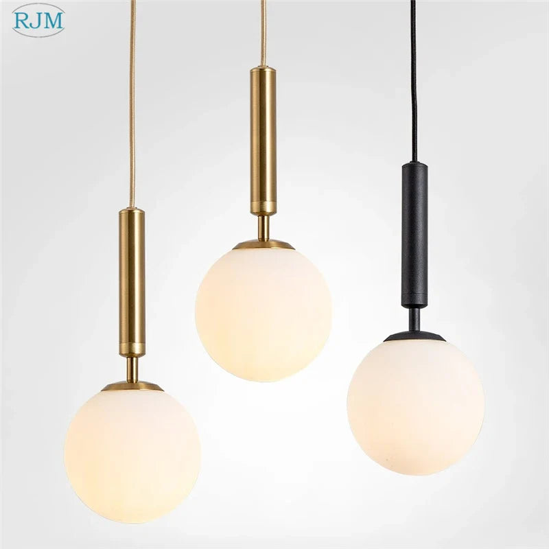 Afralia™ Glass Ball LED Pendant Light: Nordic Modern, Single Head, Creative Design