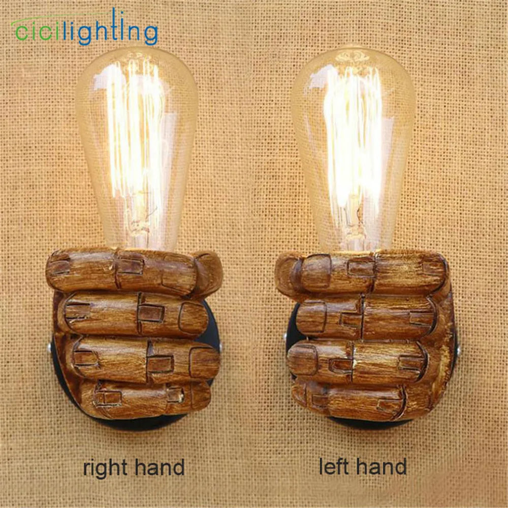 Afralia™ Industrial Wall Light Pair in Black and Coffee for Bedroom Reading Lamp