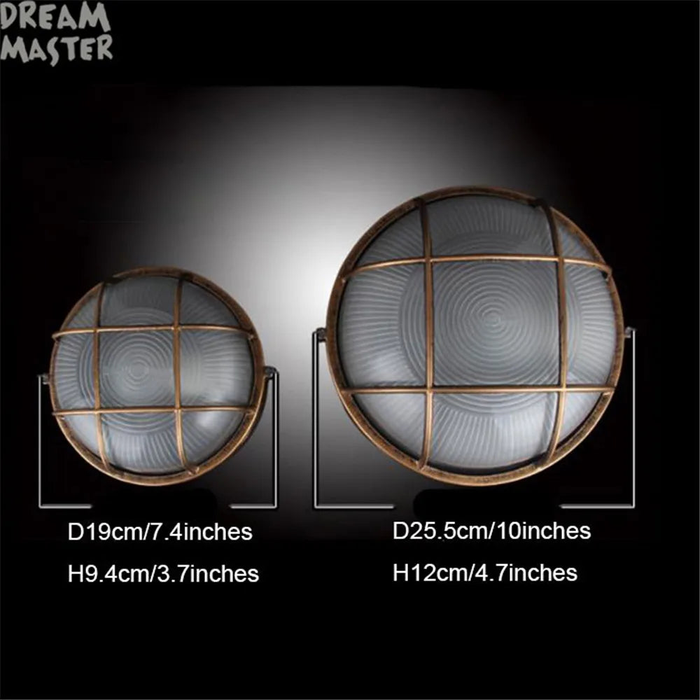 Afralia™ Vintage Bronze Kitchen Ceiling Lamp with E27 Socket Explosion-Proof Industrial Lighting