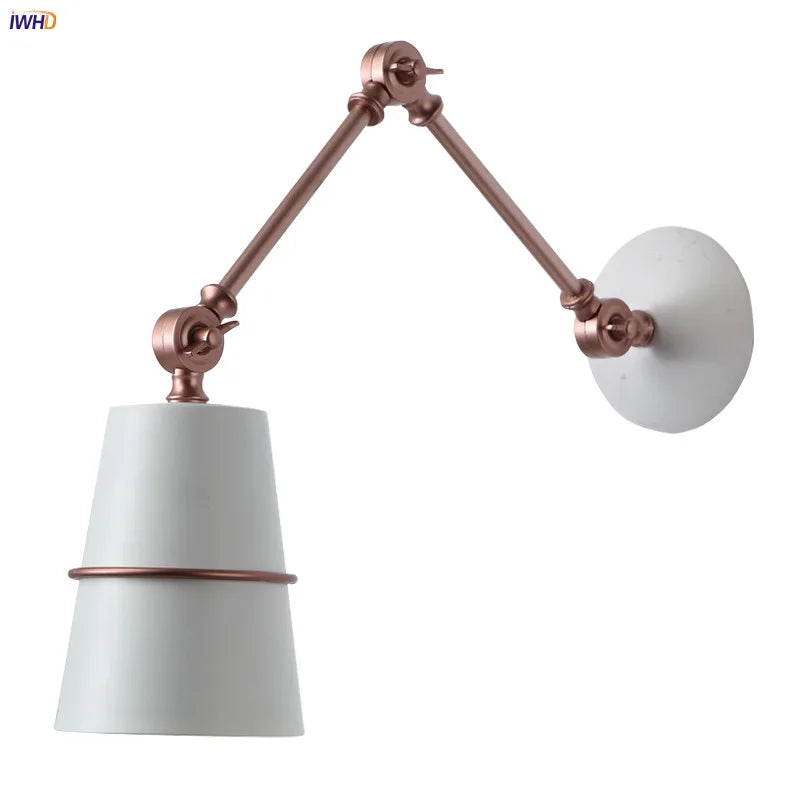 Afralia™ Nordic Swing Arm Wall Lamp | Modern Home Lighting for Living Room & Bedroom