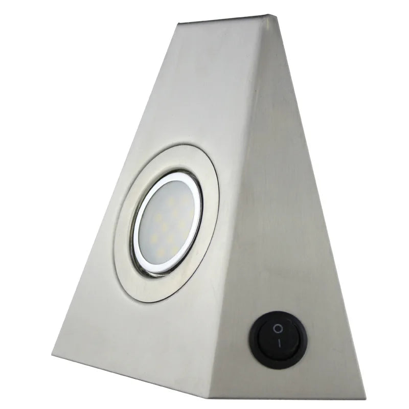 Afralia™ Triangle Stainless Steel Wall Light with Switch - Kitchen Cabinet Bathroom Lighting
