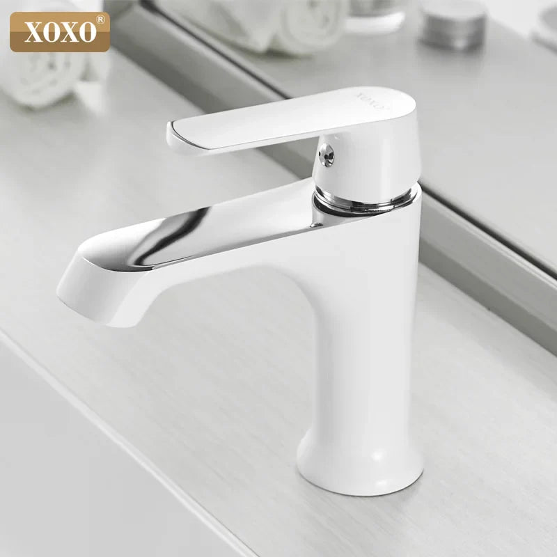 Afralia™ Bronze Green Fashion Basin Faucet, Single Hole Bathroom Mixer, Hot and Cold Water