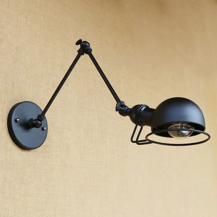 Afralia™ Industrial Vintage Wall Sconce Swing Arm Light Fixture