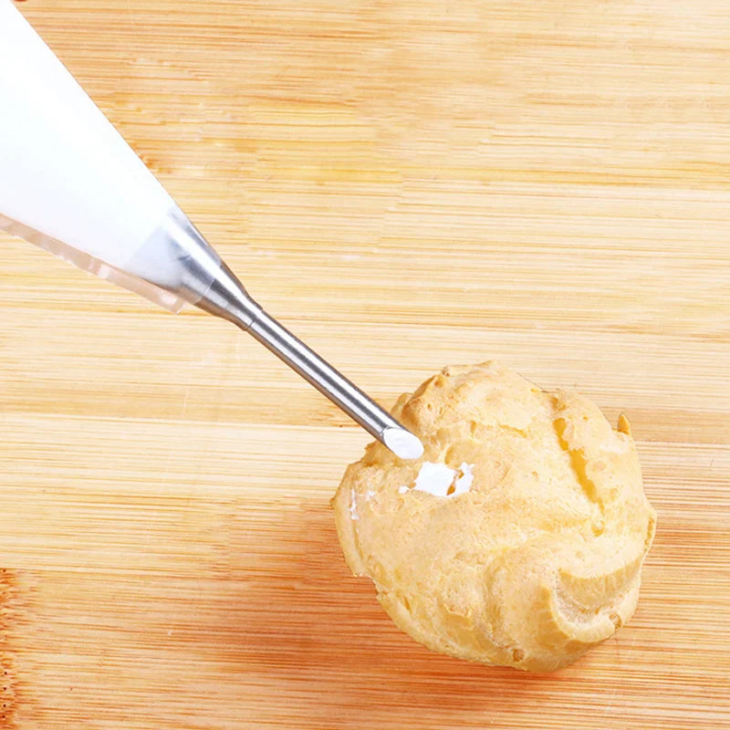Afralia™ Dessert Puff Cream Nozzle Set - Stainless Steel Cake Pastry Decor Tools