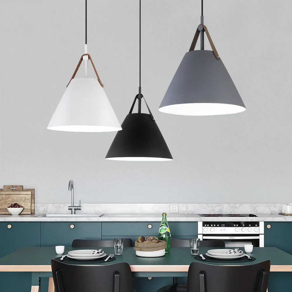 Afralia™ Nordic LED Pendant Lights for Home Dining Room, Single-Three Heads Lamps
