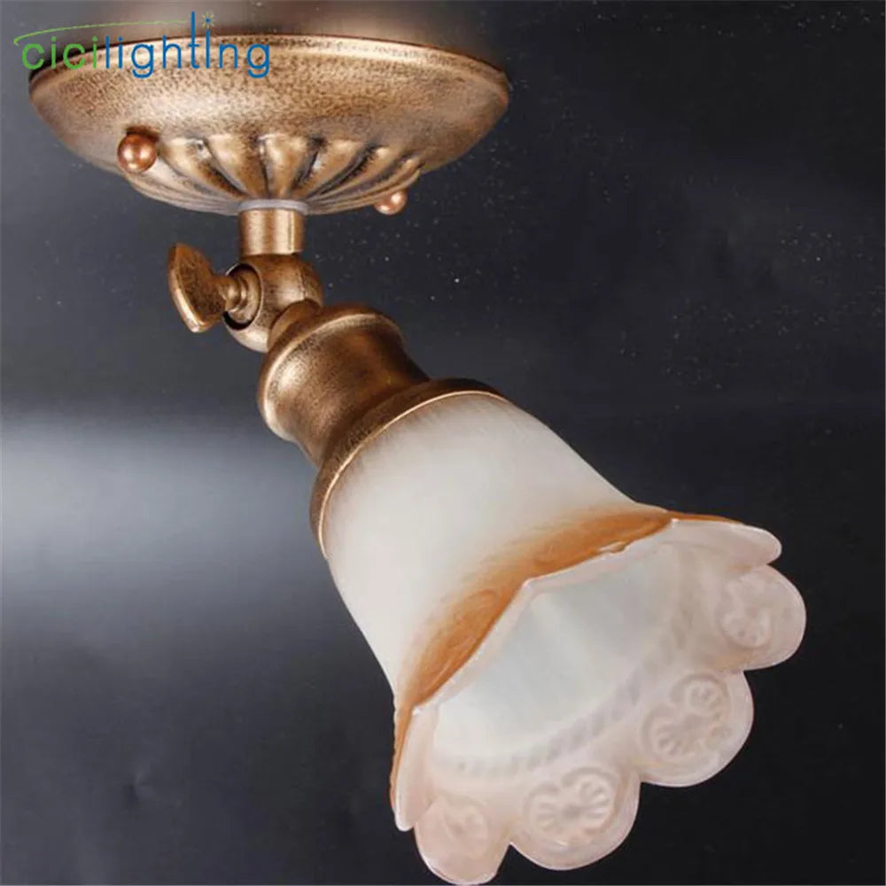 Afralia™ Vintage Industrial LED Spot Lamp E14 Ceiling Light Loft Store Track Light