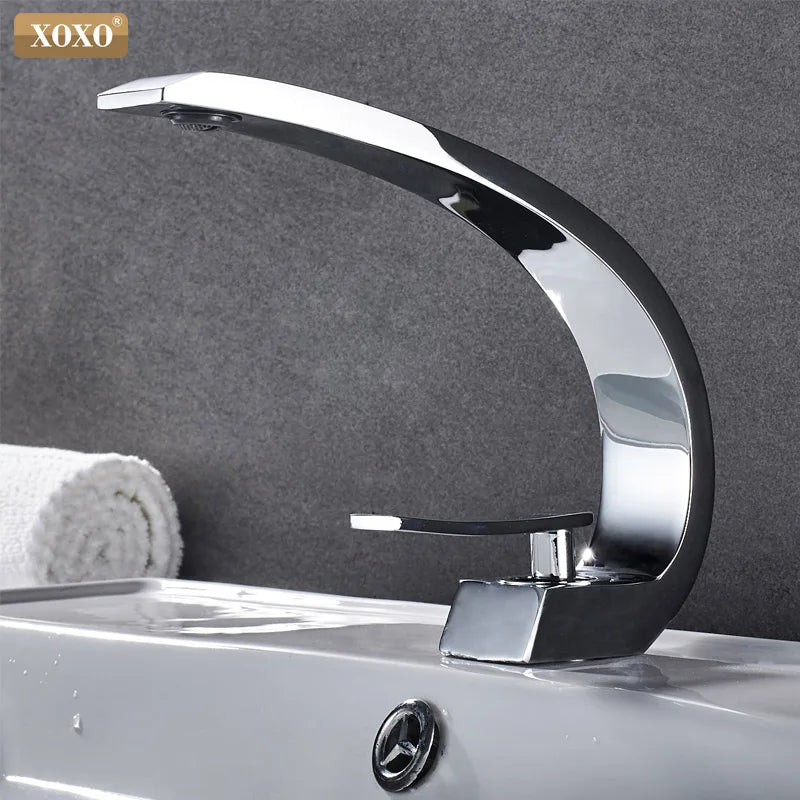 Afralia™ Modern Brass Basin Faucet with Single Handle and Single Hole Stylish Design