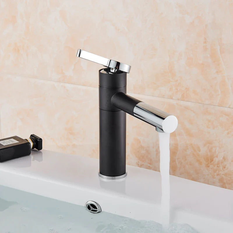 Afralia™ White Spray Painting Basin Taps 360° Swivel Spout for Bathroom Sink