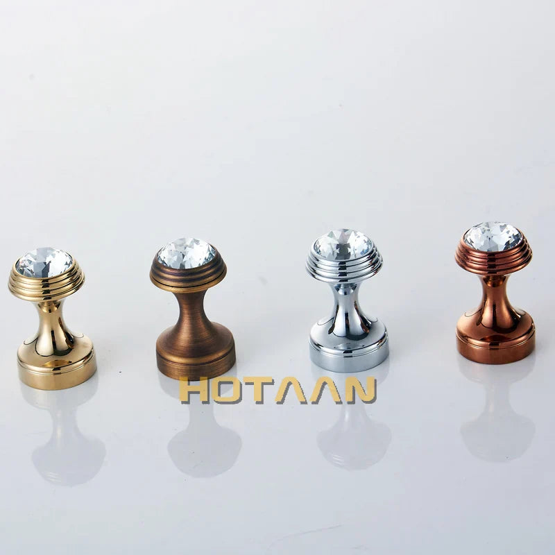 Afralia™ Crystal Chrome Wall Hook for Bathroom Robes & Clothes - Copper Material