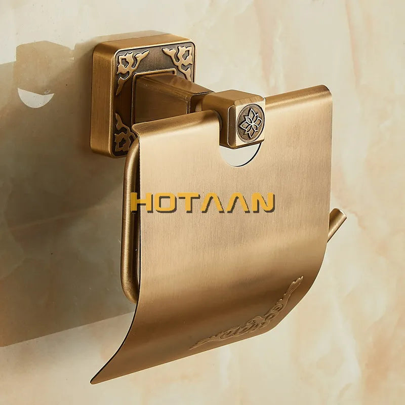 Afralia™ Antiqued Brass Toilet Paper Holder - Classic Bathroom Accessory