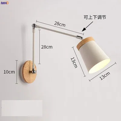 Afralia™ Nordic LED Swing Arm Wall Lamp Modern Design for Living Room and Bathroom