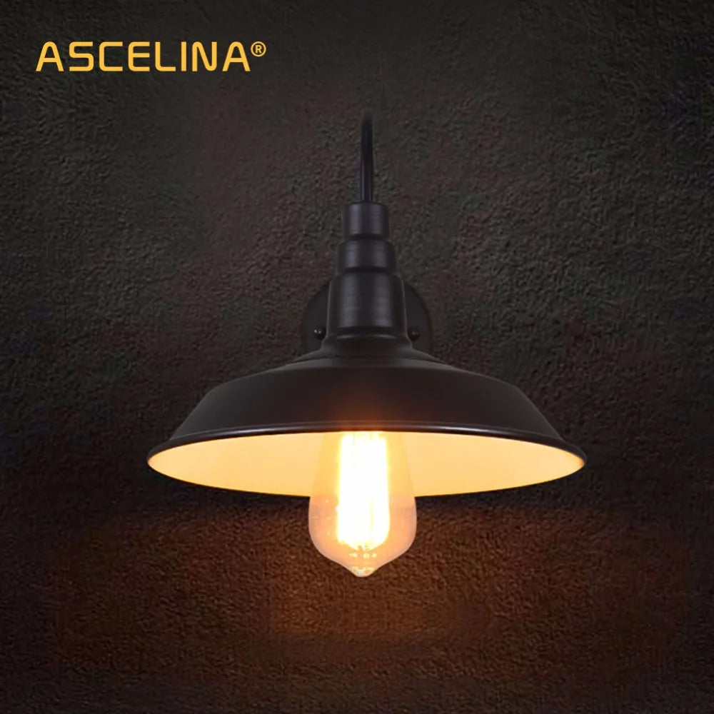 Afralia™ Loft Industrial Vintage LED Wall Lamp for Restaurant Living Room
